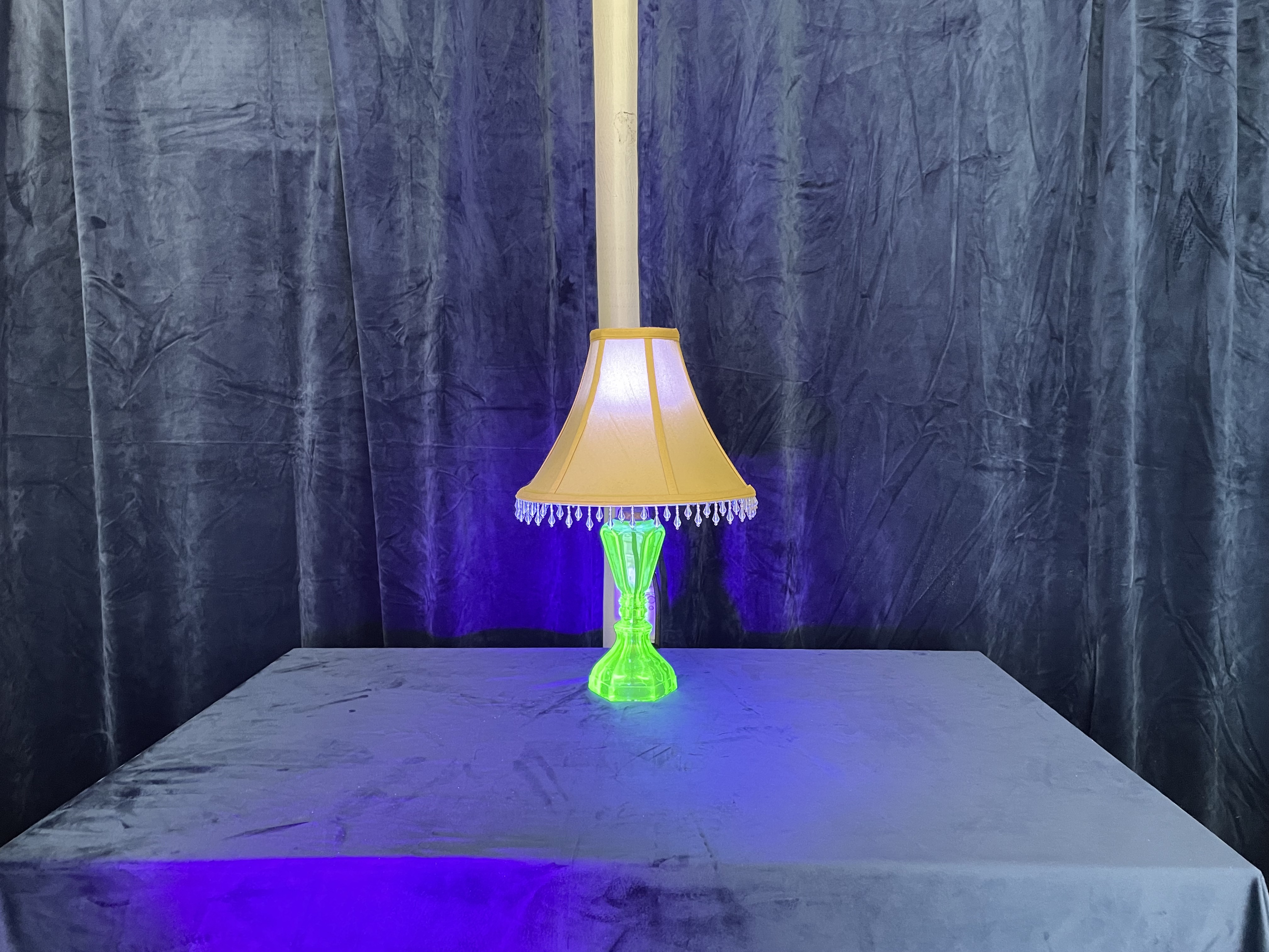 uranium glass lamp with shade